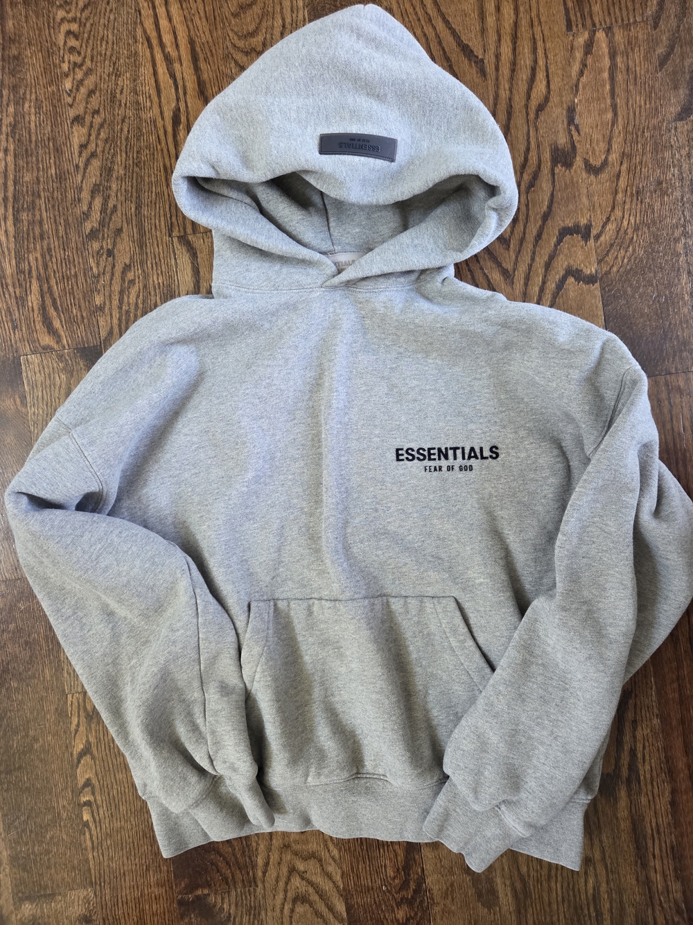 Fear of God ESSENTIALS Pullover Hoodie - Dark Oatmeal Grey - Size XS